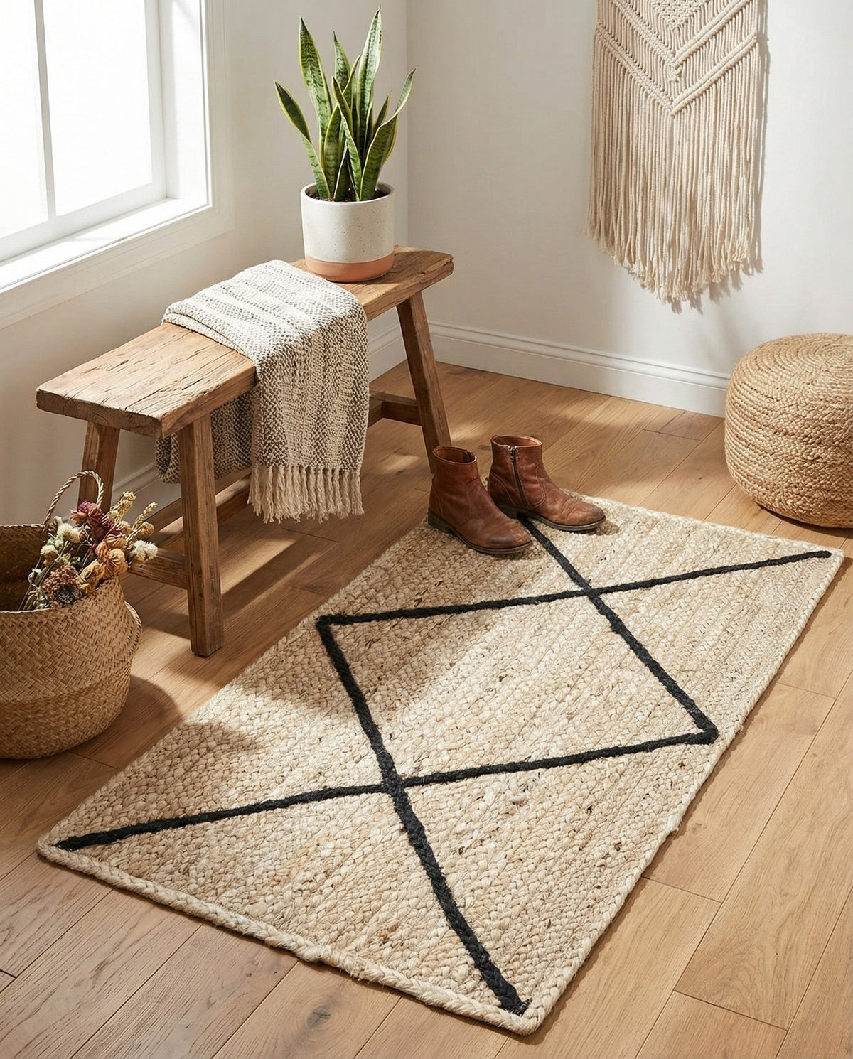 Handmade Braided Jute Rug