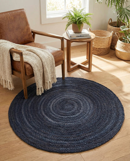 Handmade Braided Jute Round Rug