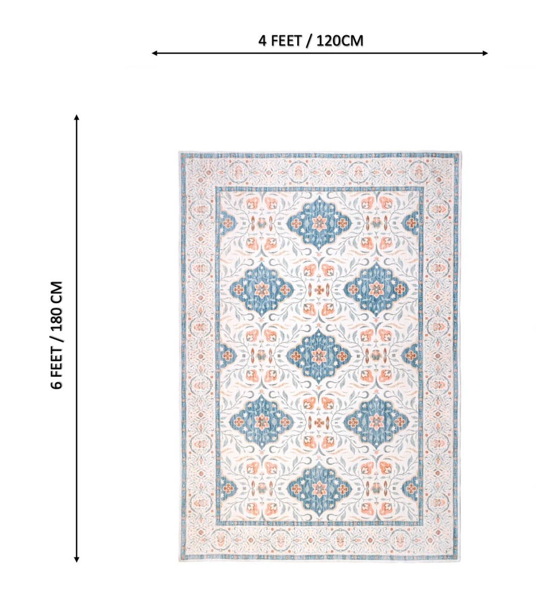 Coastal Blossom Heritage rug - back view
