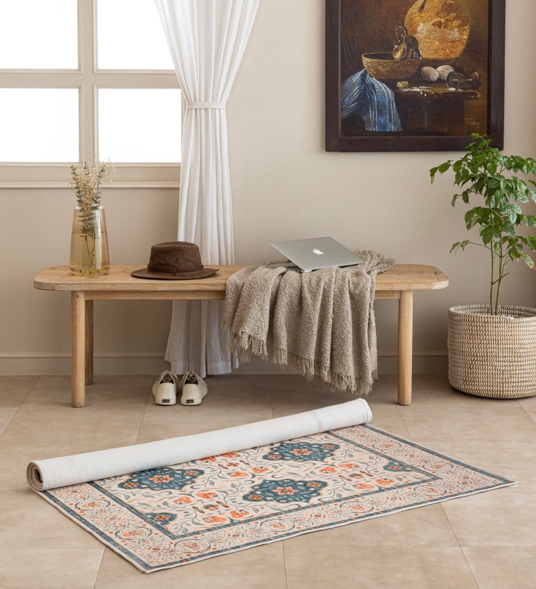 Coastal Blossom Heritage rug - side view