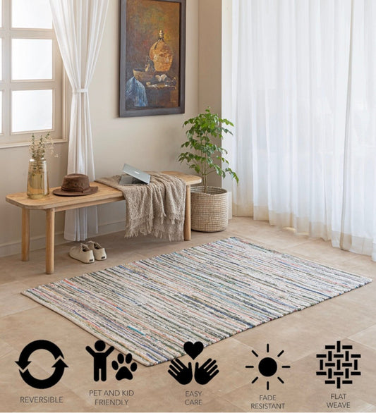 Confetti Woven Chindi rug - alternate angle