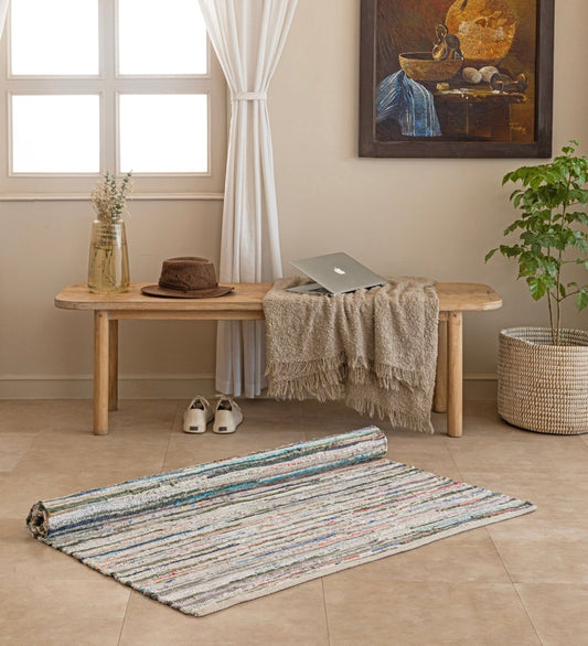 Confetti Woven Chindi rug - detail view