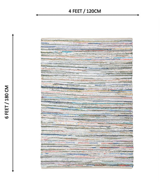 Confetti Woven Chindi rug - back view