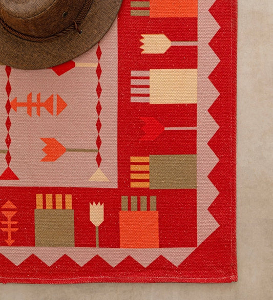 Coral Nomad Arrow Digital Rug