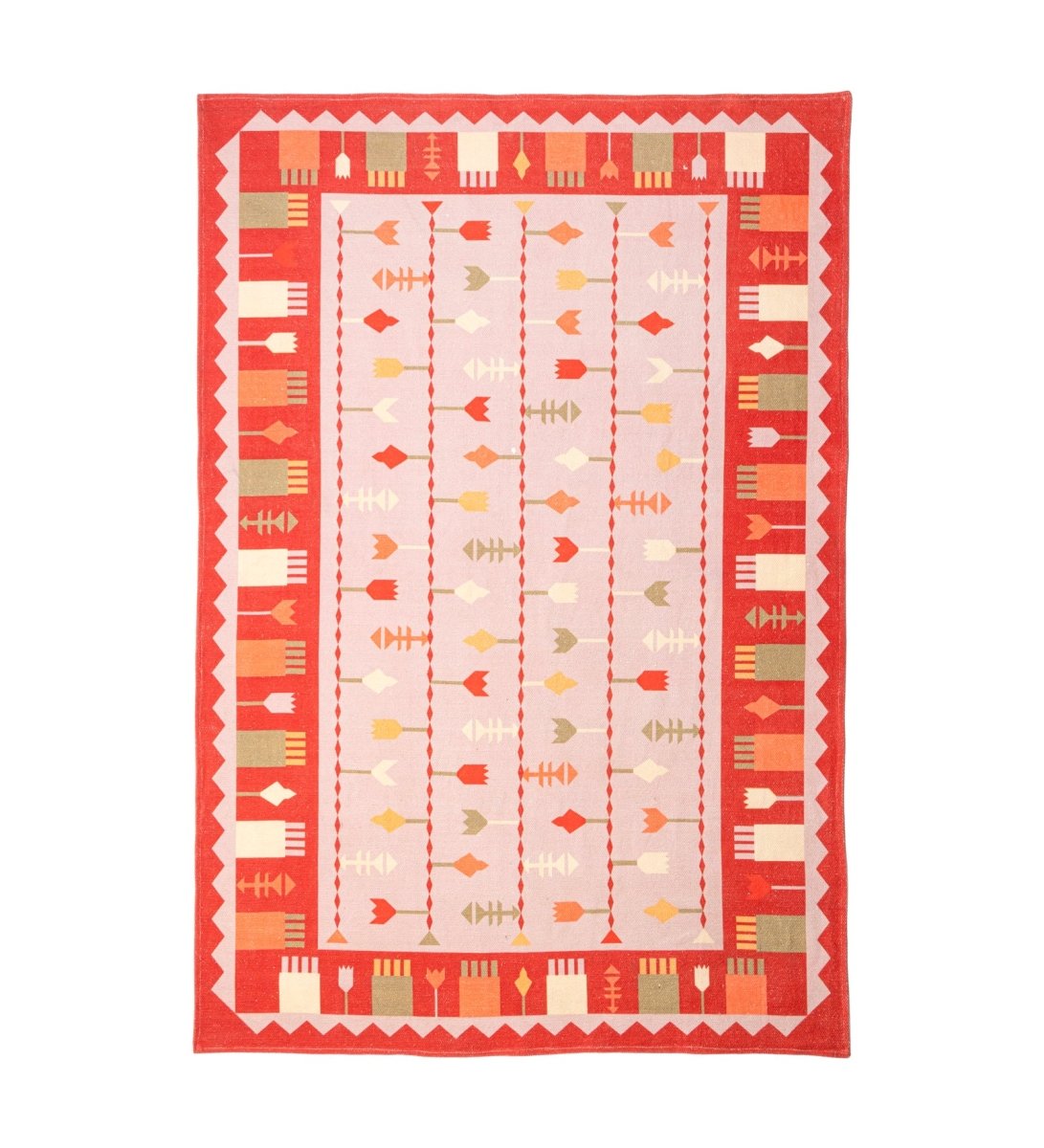 Coral Nomad Arrow rug - texture close-up