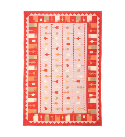 Coral Nomad Arrow rug - texture close-up