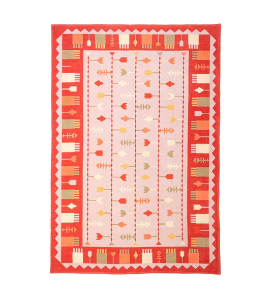 Coral Nomad Arrow rug - texture close-up