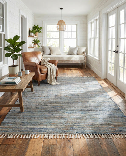 Hand Woven Chindi Jute Rug