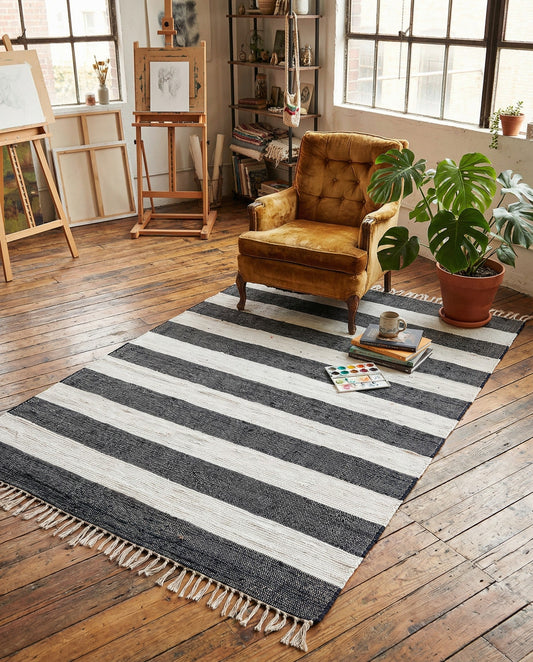 Hand Woven Chindi Rag Rug