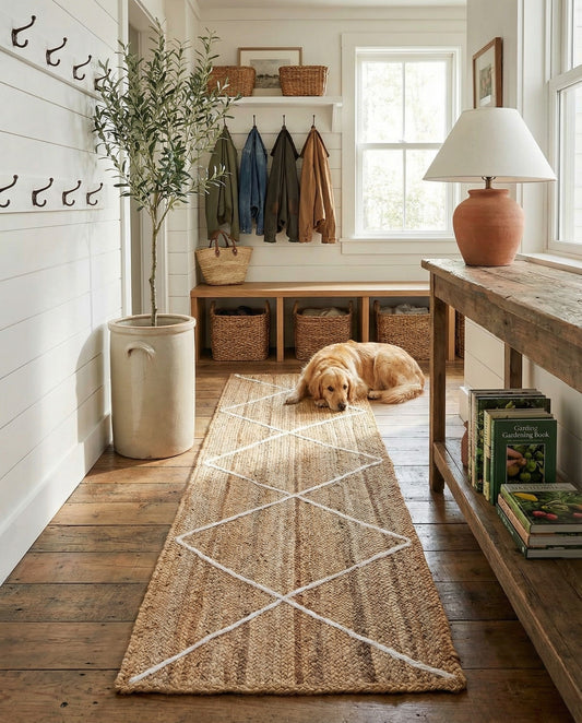 Handmade Braided Jute Runner Rug