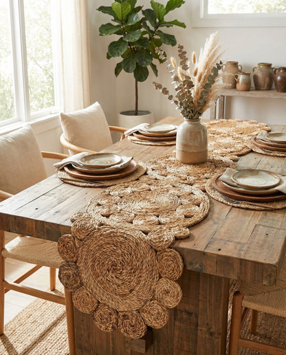 Braided Jute Table Runner Rug