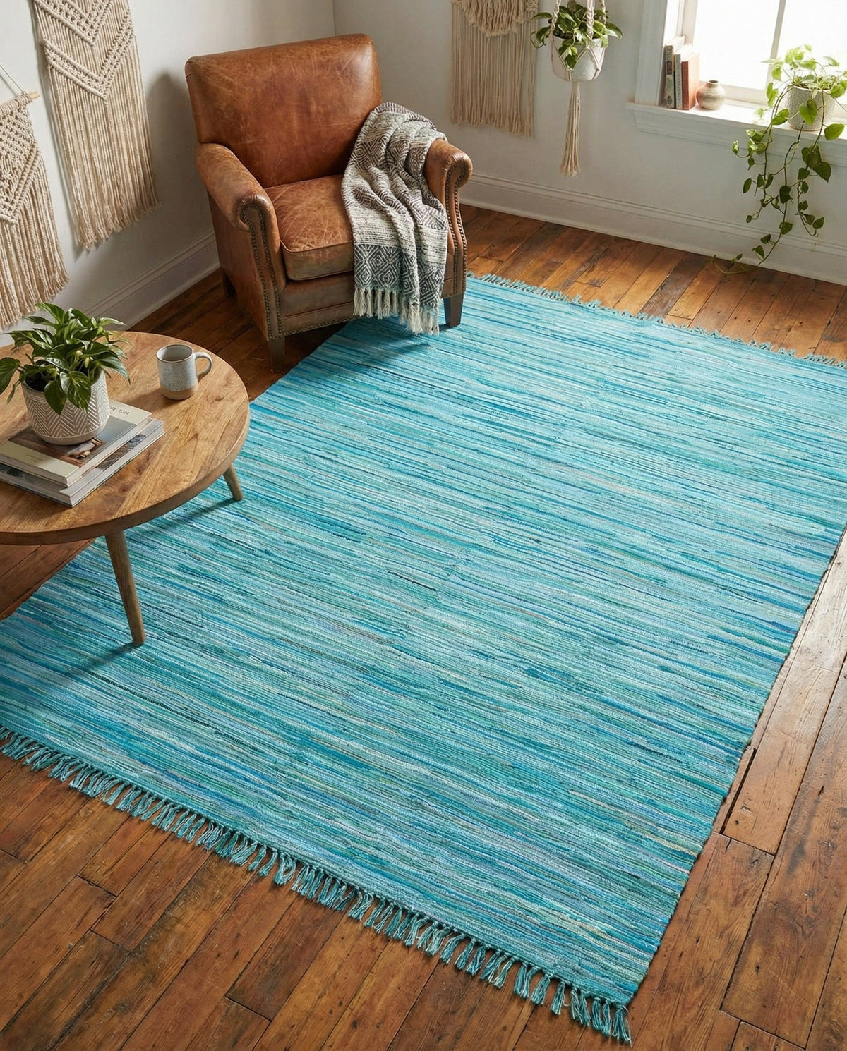 Hand Woven Chindi Cotton Rug