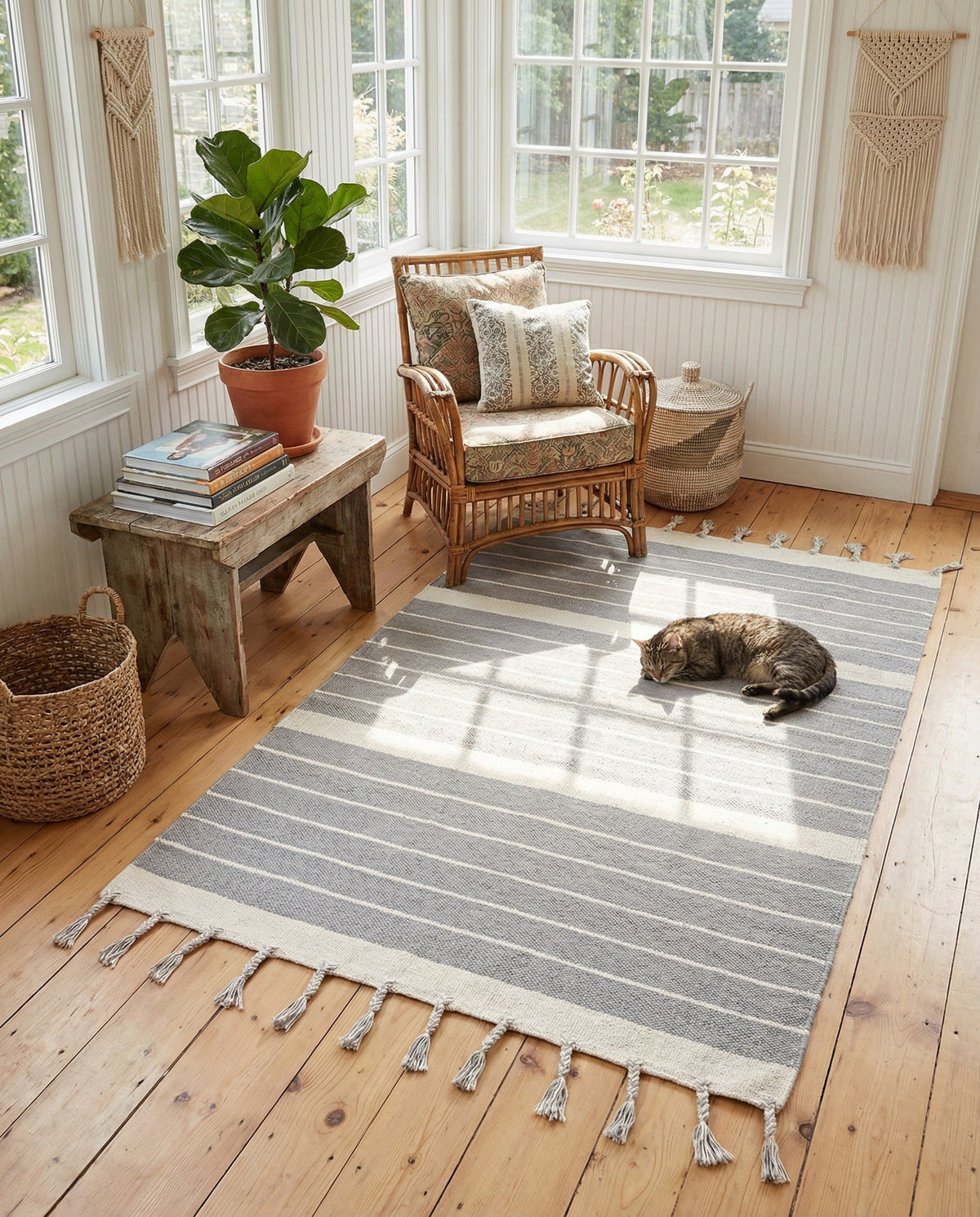 Hand Woven Chindi Cotton Rug