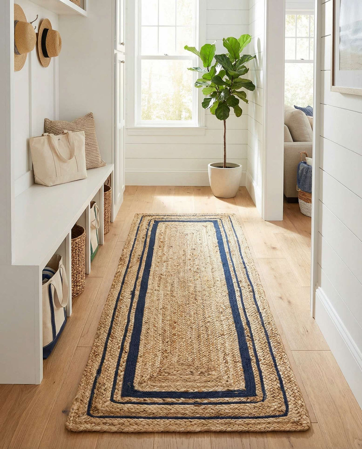 Braided Jute Hand-Braided Runner Rug