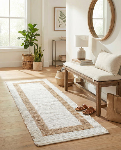Hand Woven Chindi Jute Runner Rug