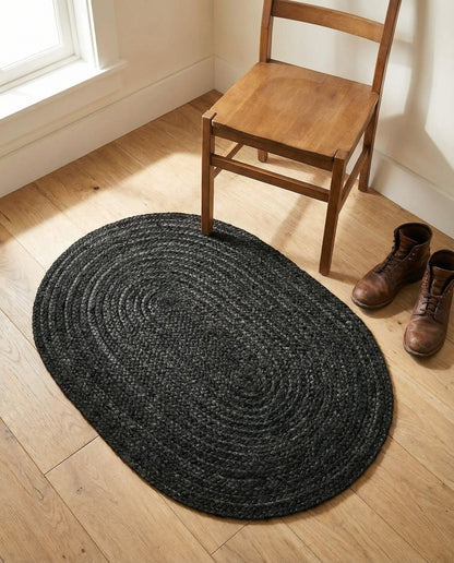 Handmade Braided Jute Oval Rug