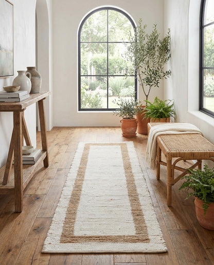 Hand Woven Chindi Jute Runner Rug