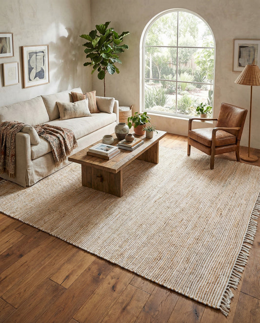 Hand Woven Chindi Jute Rug