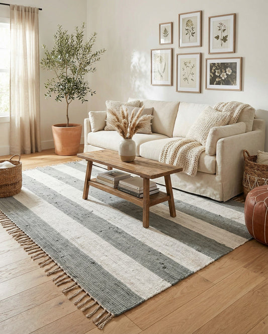 Hand Woven Chindi Rag Rug