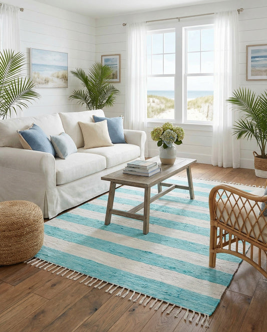 RR-COLOR|Turquoise and Ivory
