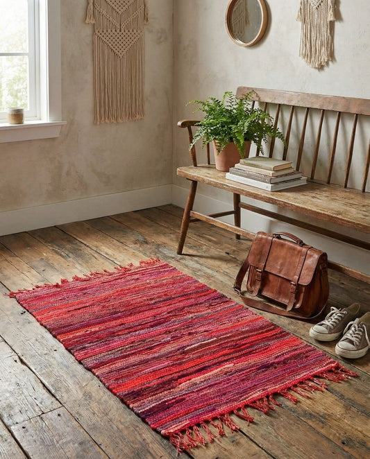 Hand Woven Chindi Cotton Rug