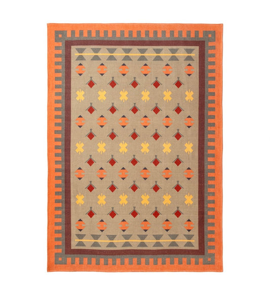 Desert Ember Tribal rug - styled room view