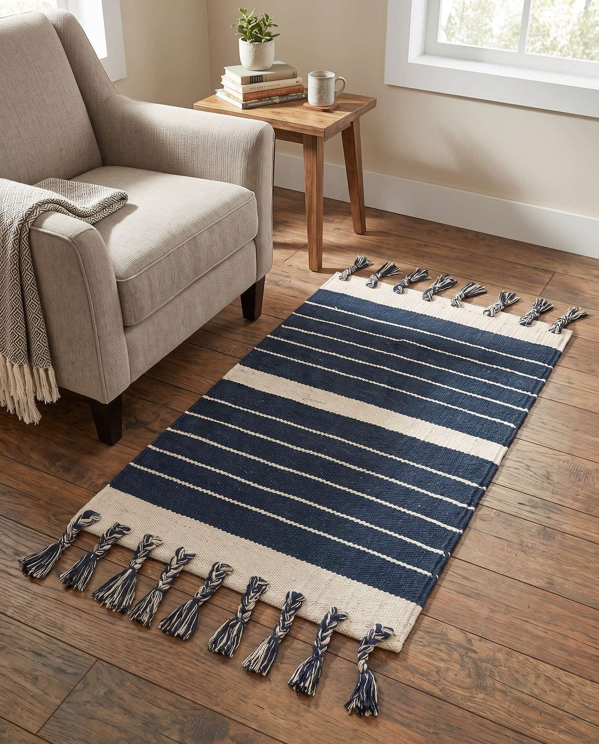 Chindi Cotton Hand Woven Accent Rug 100% Cotton