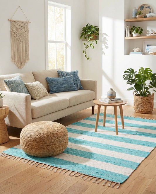 RR-COLOR|Turquoise and Ivory
