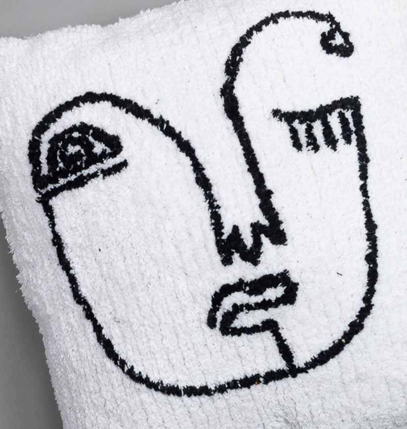 FACE    - Tufted Decorative Pillow Cover
