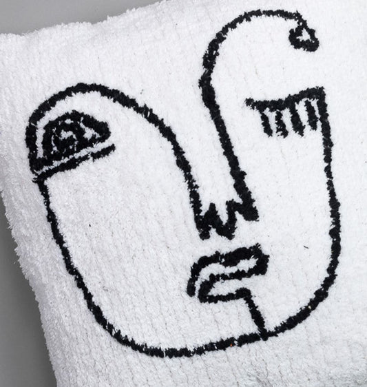 Face pillow cover - texture close-up