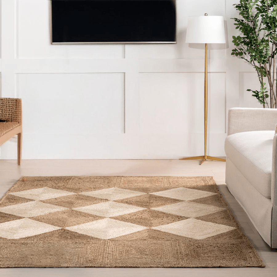 FAUDA CUT DIAMOND BRAIDED RUG