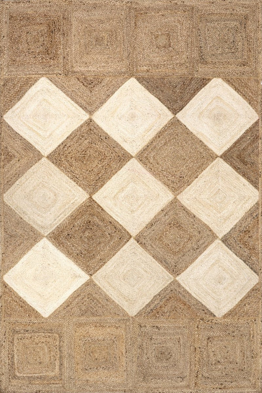FAUDA CUT DIAMOND BRAIDED RUG