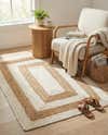 Braided Jute Hand-Braided Area Rug 100% Natural Fiber