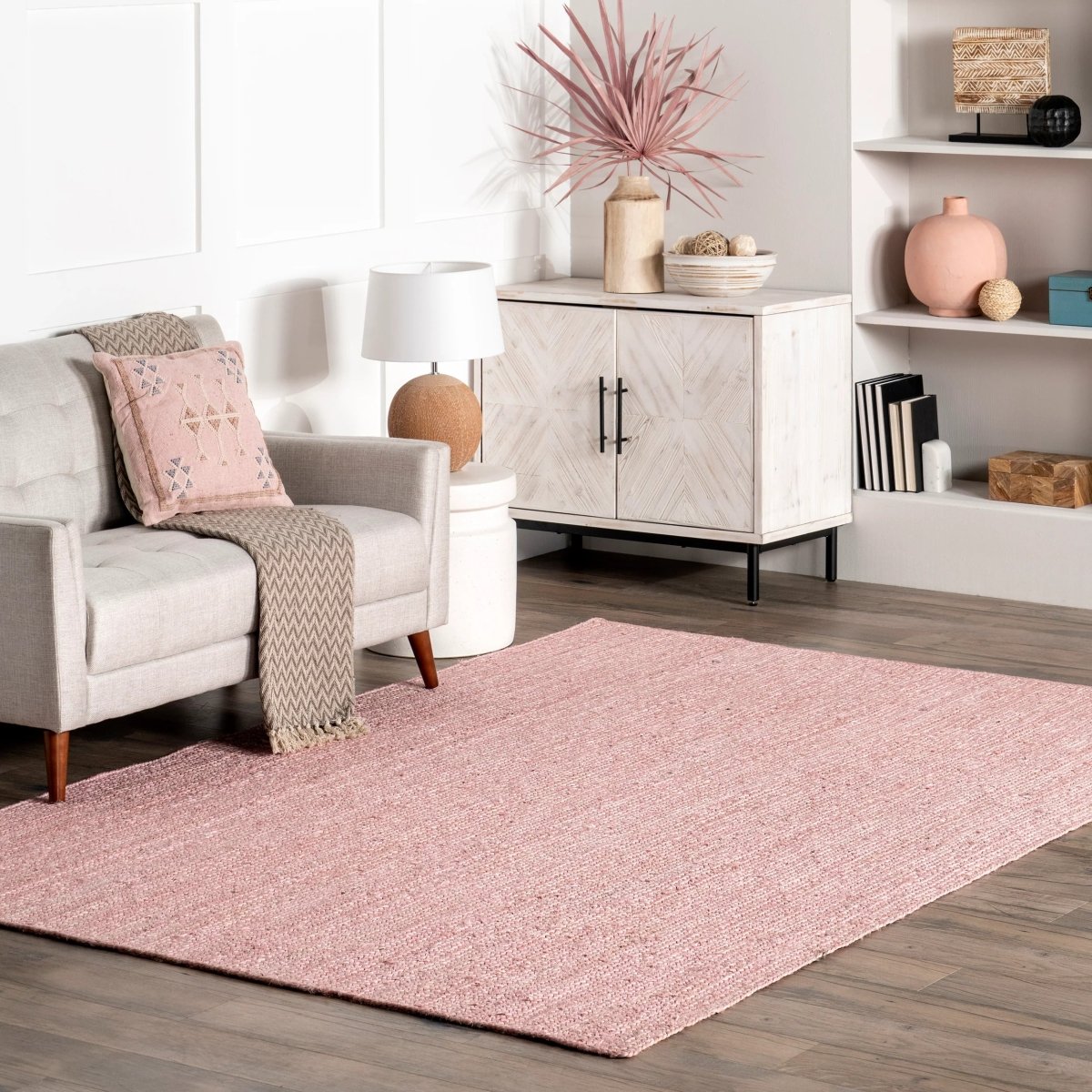 FIONA PINK BRAIDED RUG