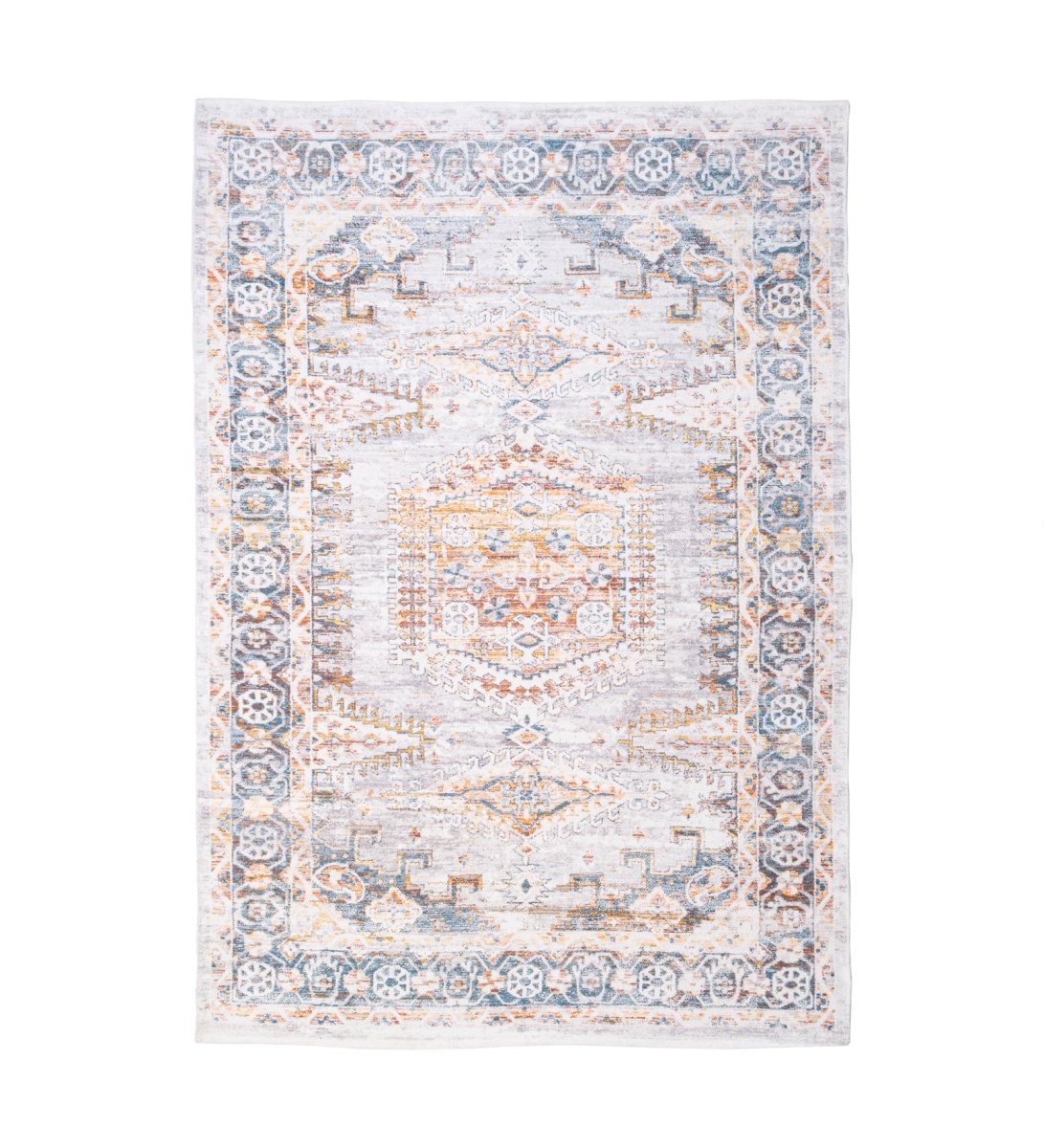 Frosted Azure Vintage Digital Printed Rug