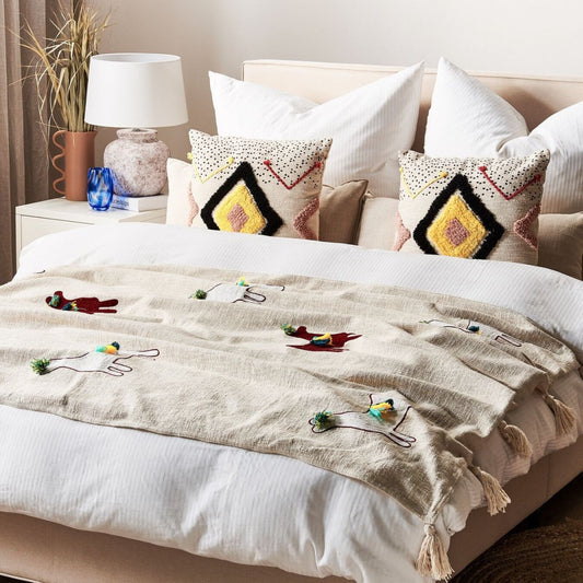 GODAVARI - Cotton Embroidery Throw