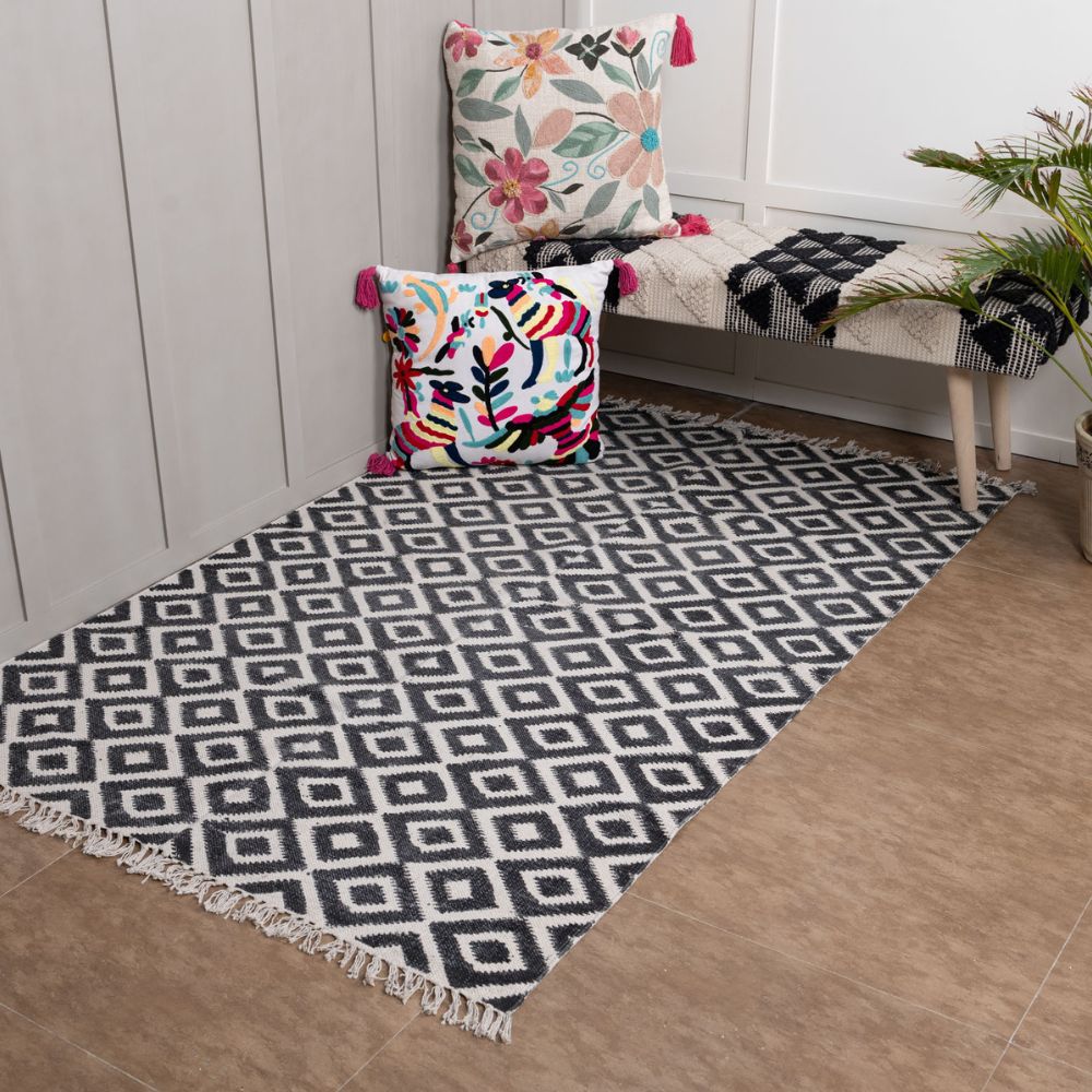 HAPUR - Hand Block Printed Cotton Rug