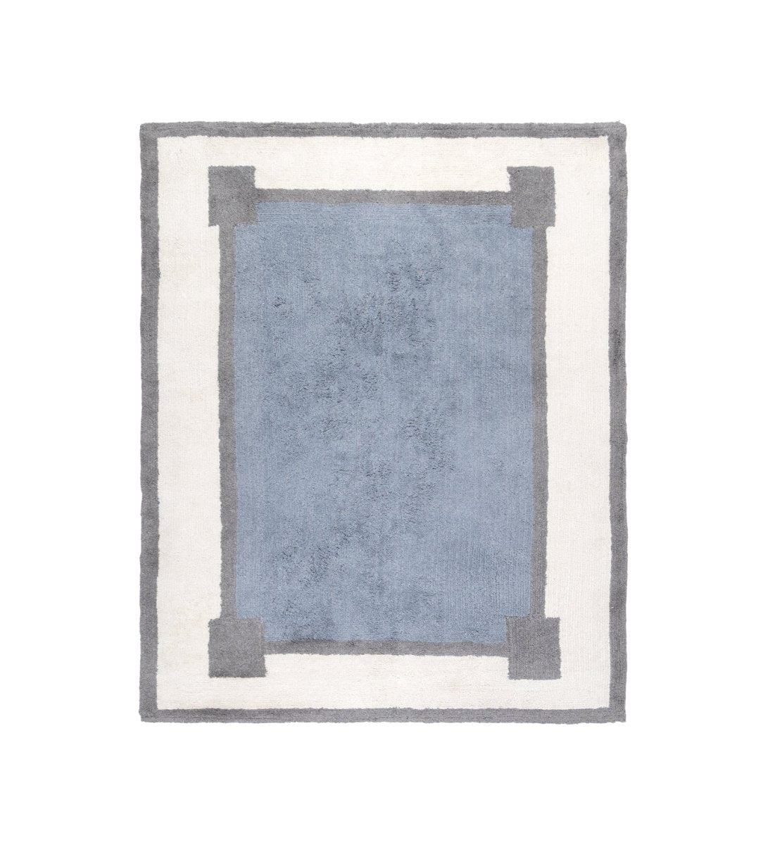 Harbor Blue Hand Tufted rug - styled room view