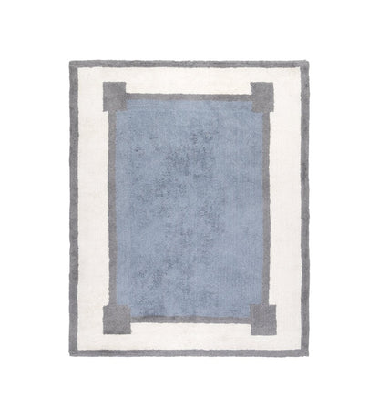 Harbor Blue Hand Tufted rug - styled room view