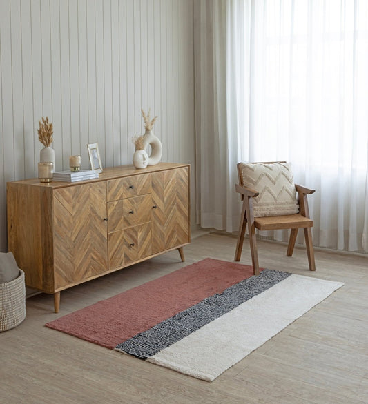 Harmony Colorblock Hand Tufted rug - alternate angle