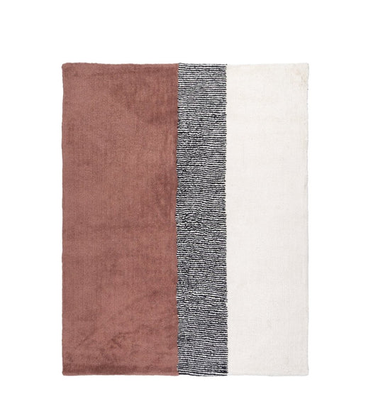 Harmony Colorblock Hand Tufted rug - styled room view