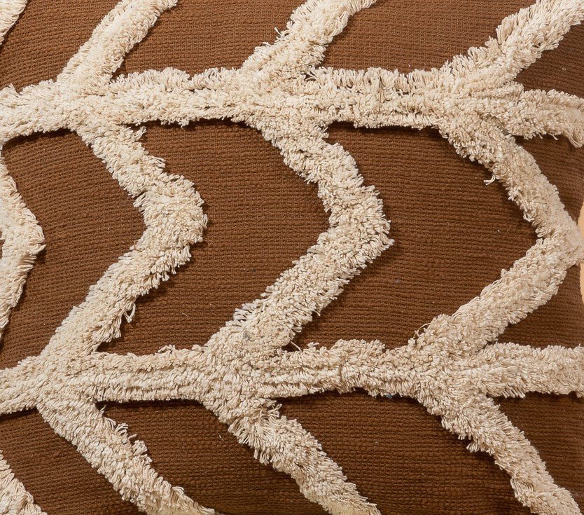 HICKORY - Designer Tufted Pillow Cover