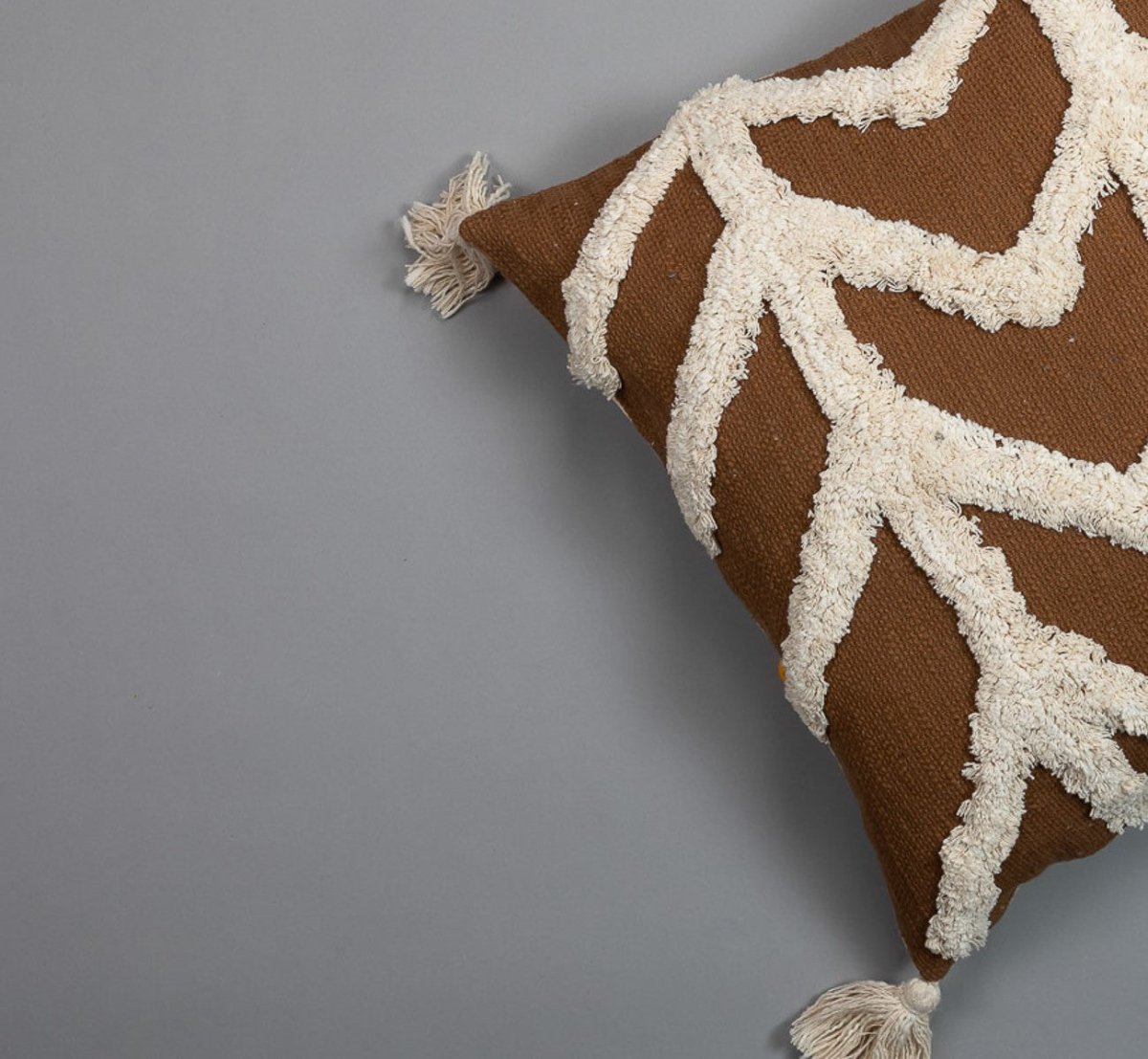 HICKORY - Designer Tufted Pillow Cover