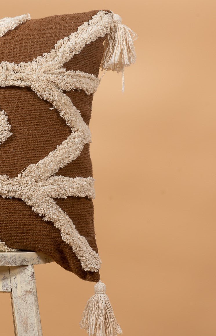 HICKORY - Designer Tufted Pillow Cover