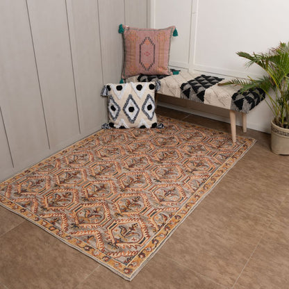 Hovit digitally printed cotton area rug - main product view