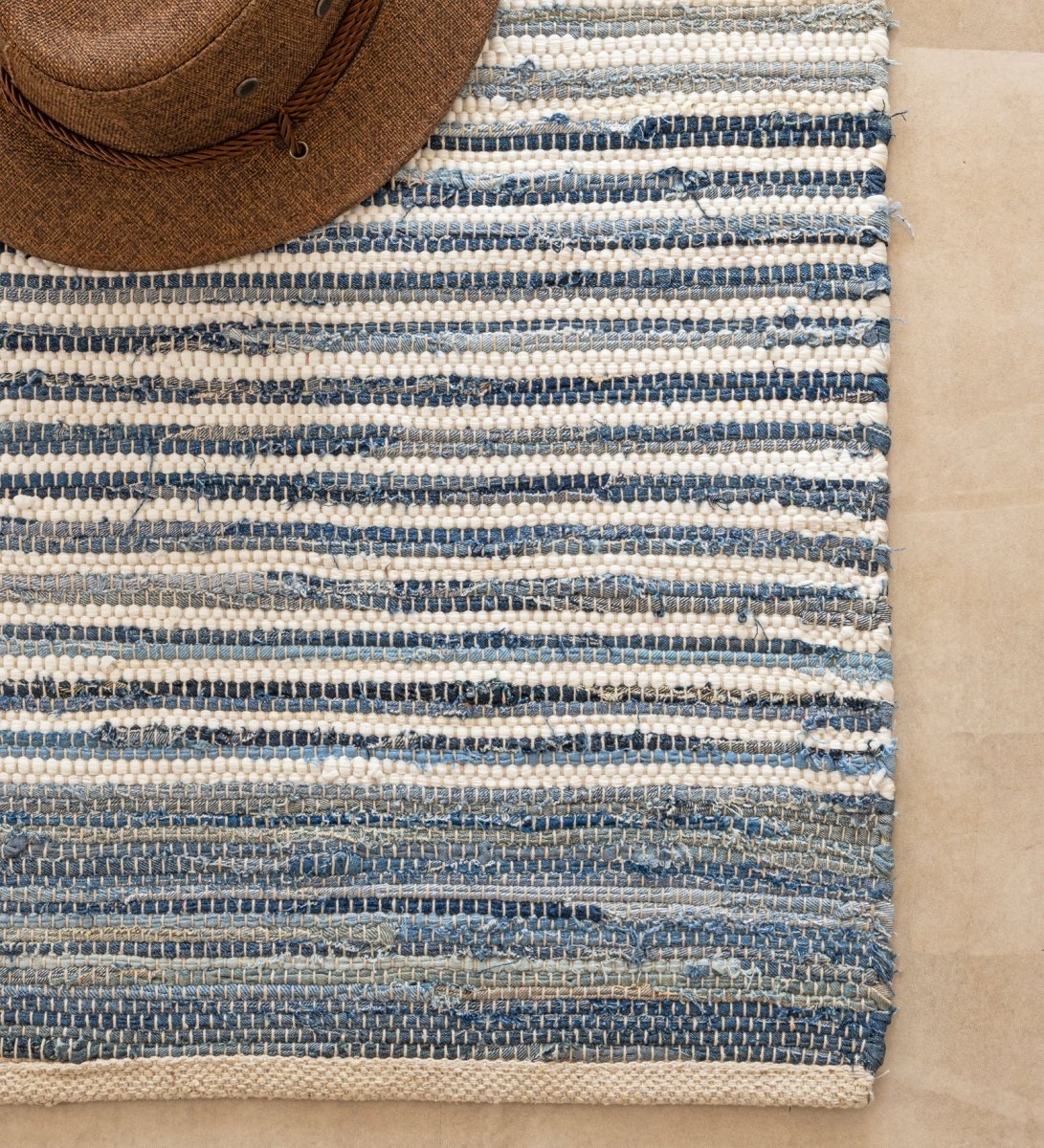 Indigo Denim Chindi Hand Woven Rug