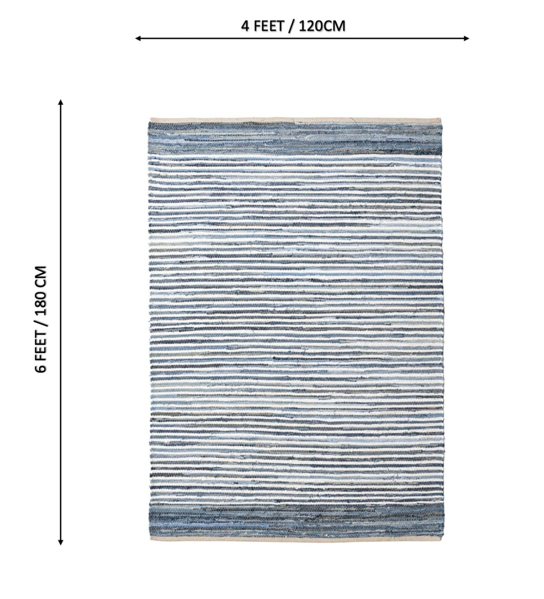 Indigo Denim Chindi Hand Woven Rug