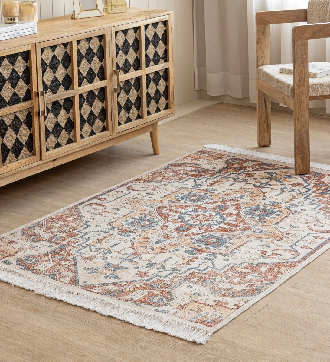 Ivory Meadow Vintage rug - alternate angle