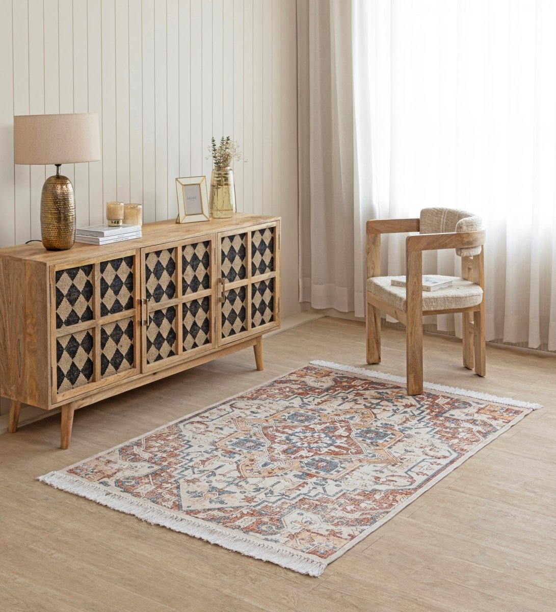 Ivory Meadow Vintage rug - styled room view