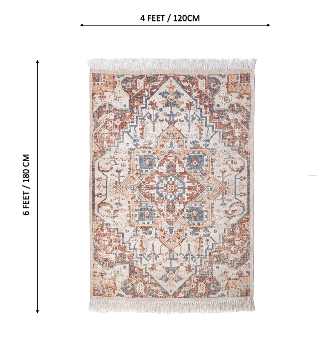 Ivory Meadow Vintage rug - back view